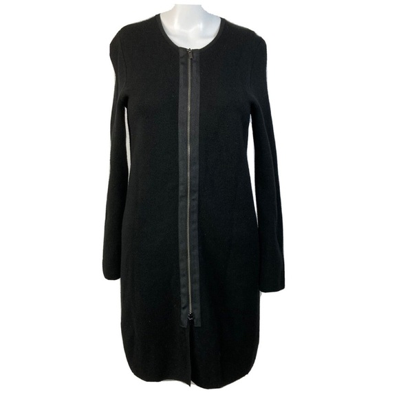 Talbots pure merino wool Knit Mini Dress Full Zip Petite Sz M Fall Career - Picture 1 of 9